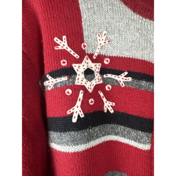 RARE Classic Elements Christmas Scottie Dog Zip Up Sweater Size 2X - Picture 6 of 14